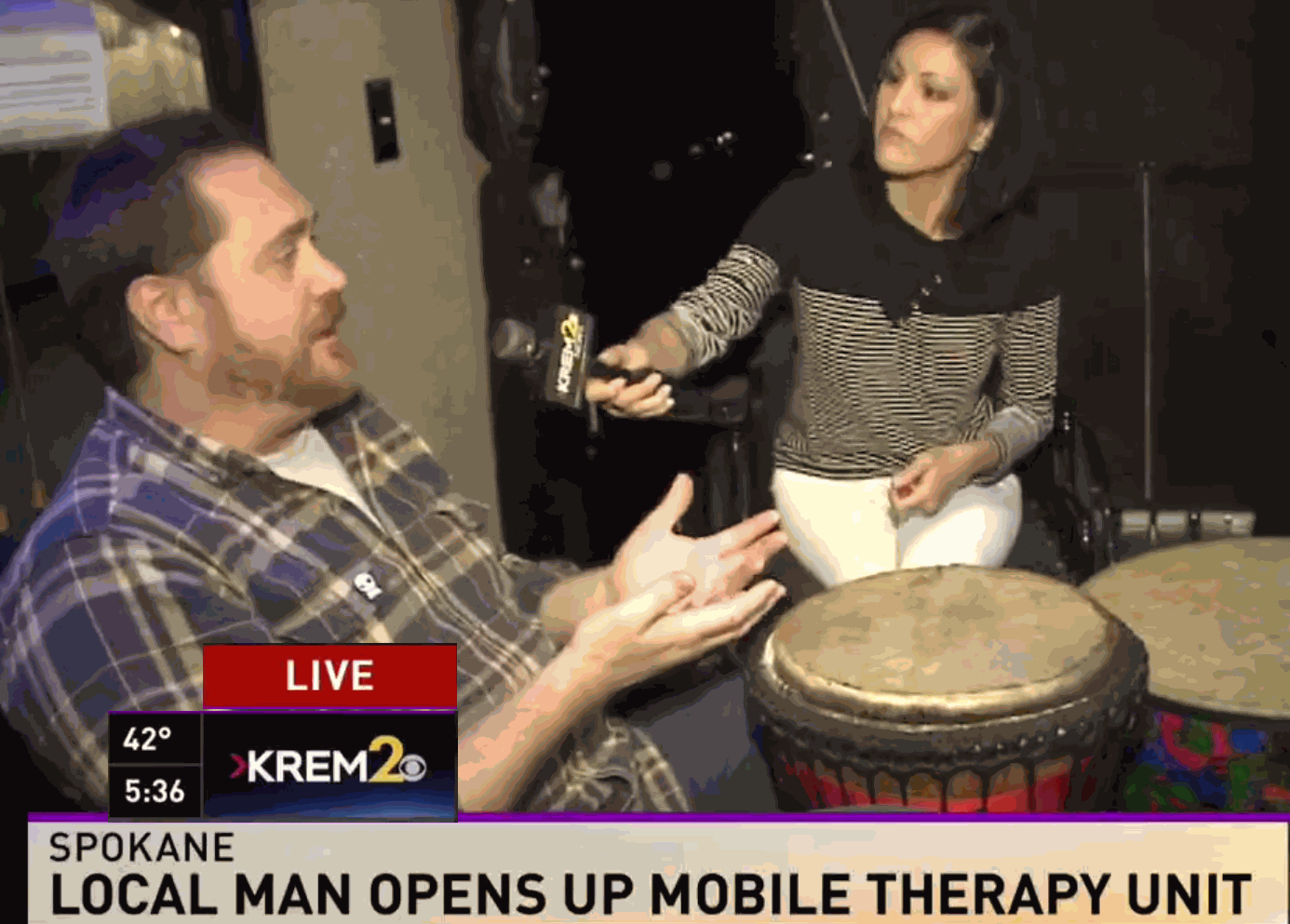 Videos: KREM2 News: Hawke Robinson introduces the wheelchair accessible mobile therapy facility RPG Trailer