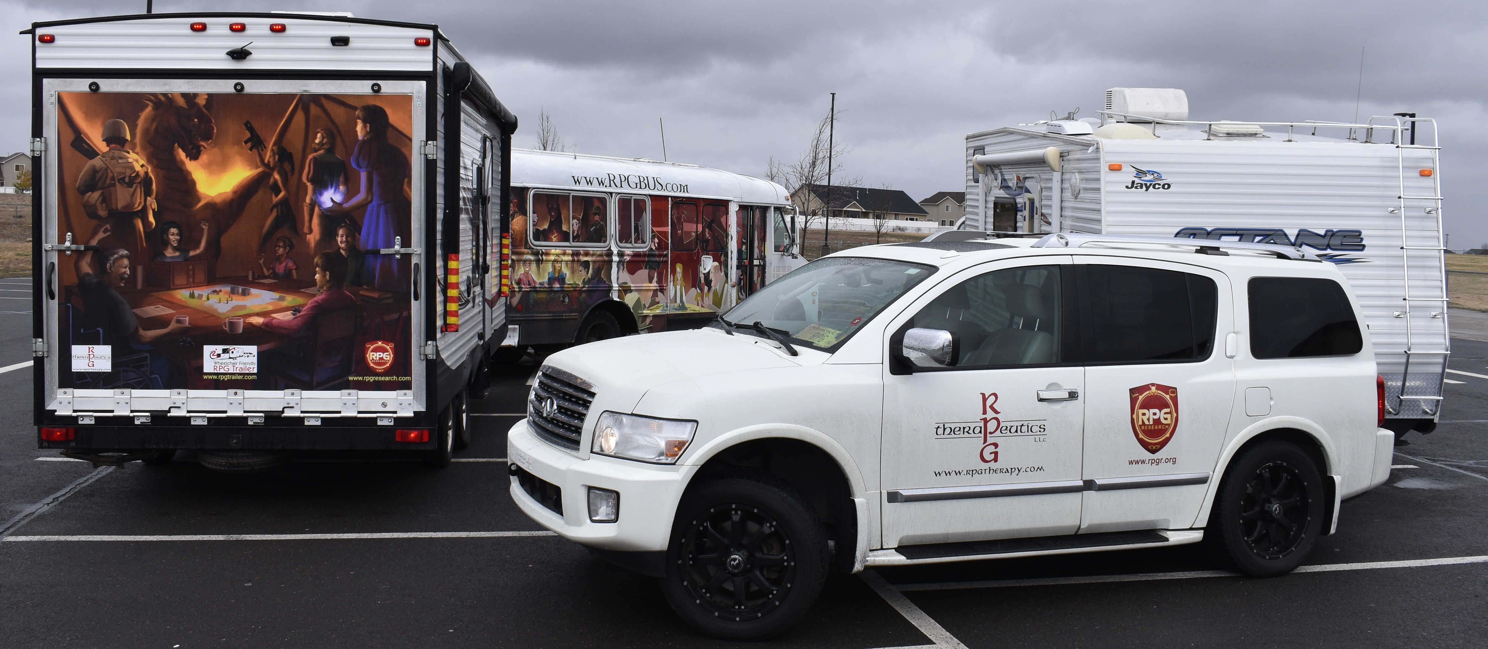 The RPG Mobile Fleet, wheelchair accessible controlled environments bus and trailers